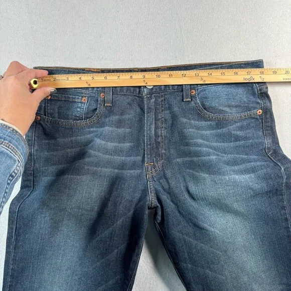 Lucky Brand Jeans Mens 34 Vintage Straight Mid Rise Dark Wash - Picture 7 of 13